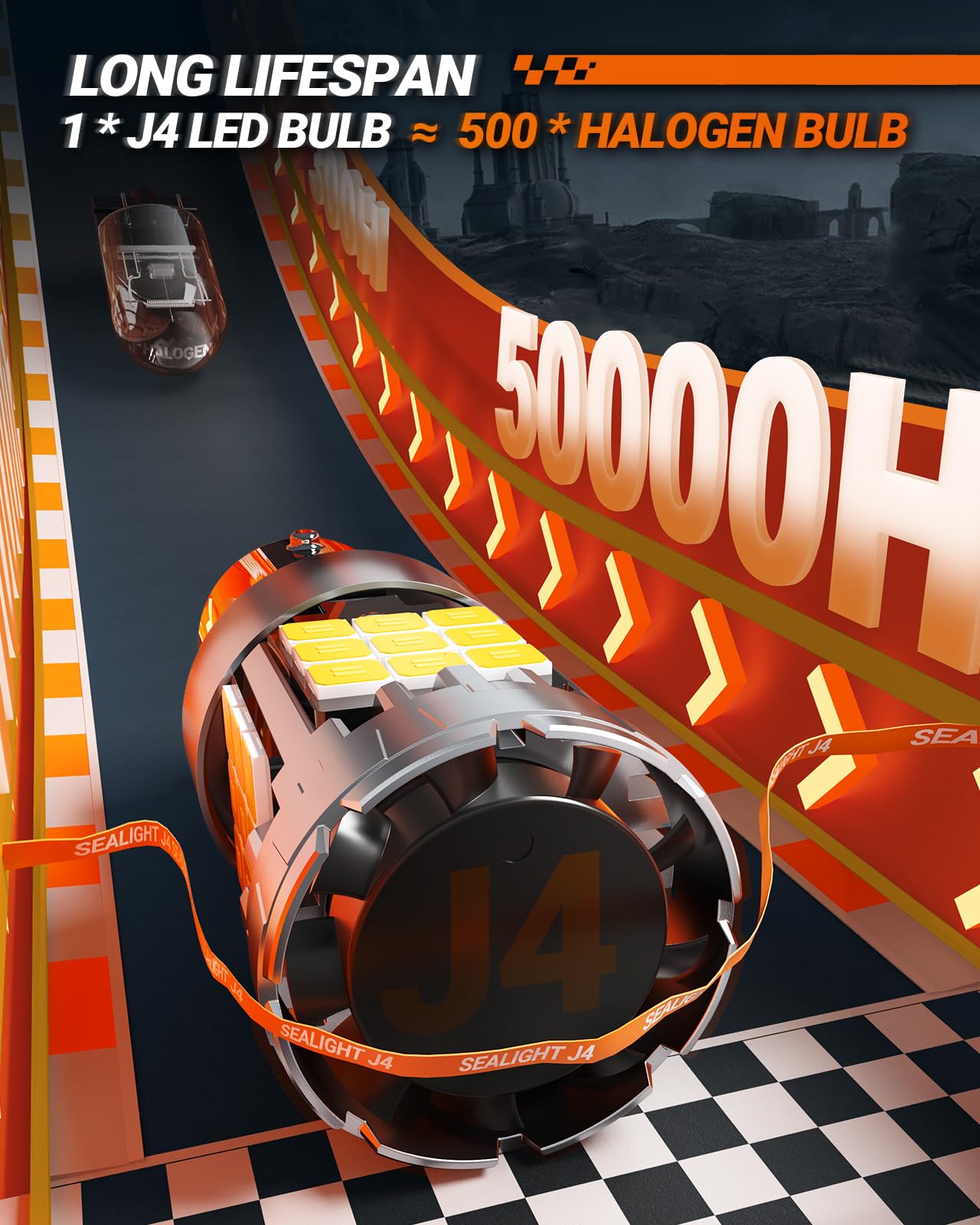 SEALIGHT 1156 LED Bulb,7506 1141 BA15S P21W LED Car Bulbs for Reverse Backup Light Parking Light,6000K White,Pack of 2 - Image 5