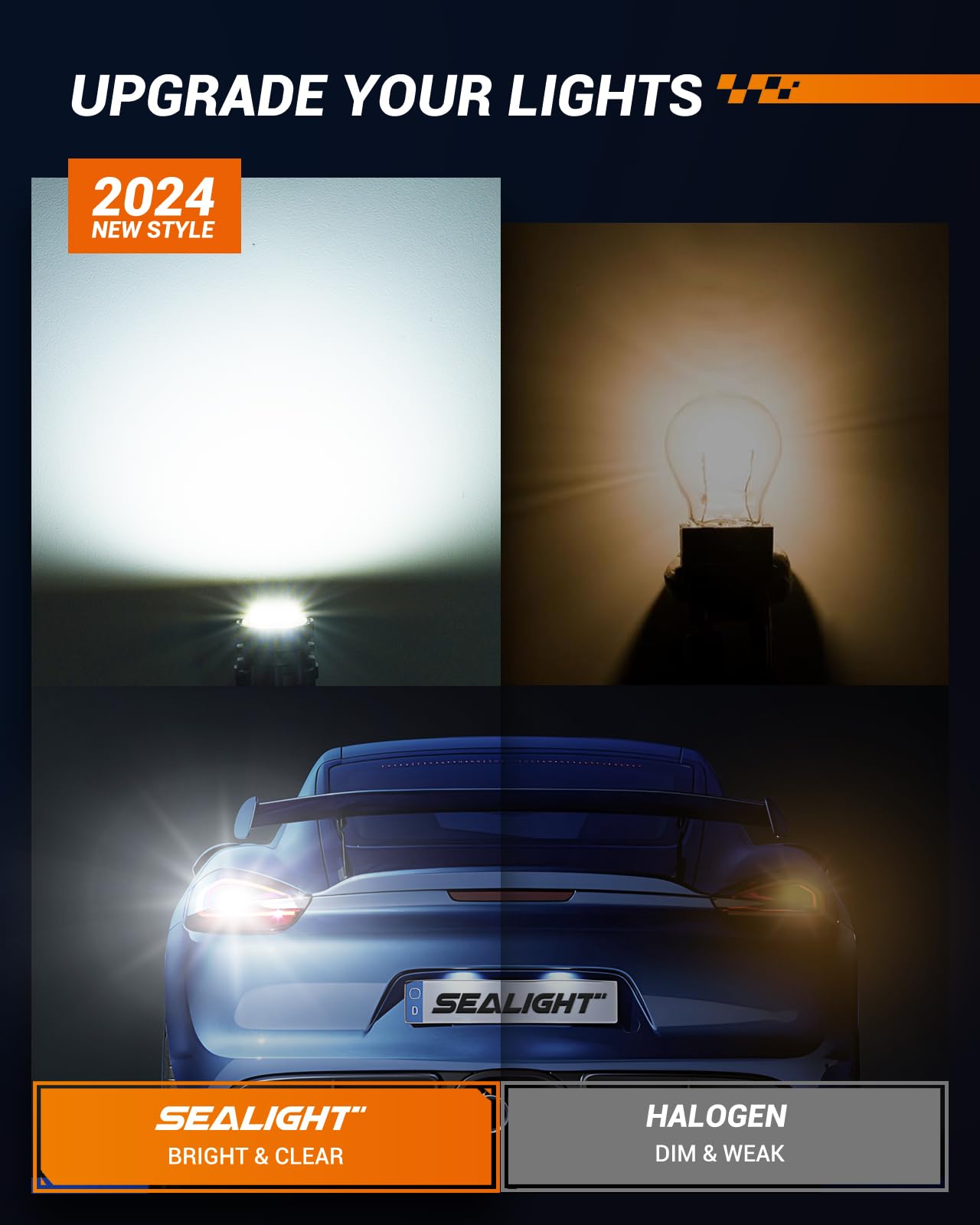 SEALIGHT 194 LED Bulb 6000K White License Plate Light, 168 W5W 2825 T10 LED Light Bulb Replacement Bulbs for Dome Map Door Courtesy Dash Lights, Pack of 6 - Image 3