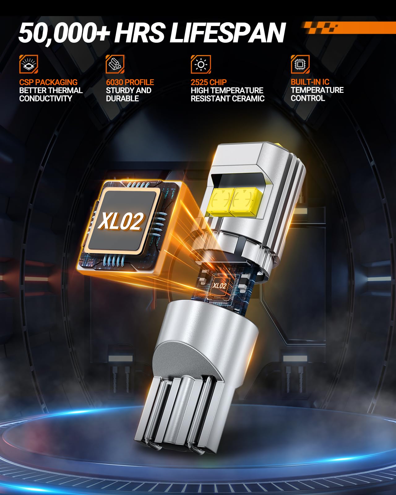 SEALIGHT 194 LED Bulbs 6000K White for License Plate Car Interior Dome Map Door Courtesy Dash Lights 168 175 2825 W5W T10,Pack of 4 - Image 7