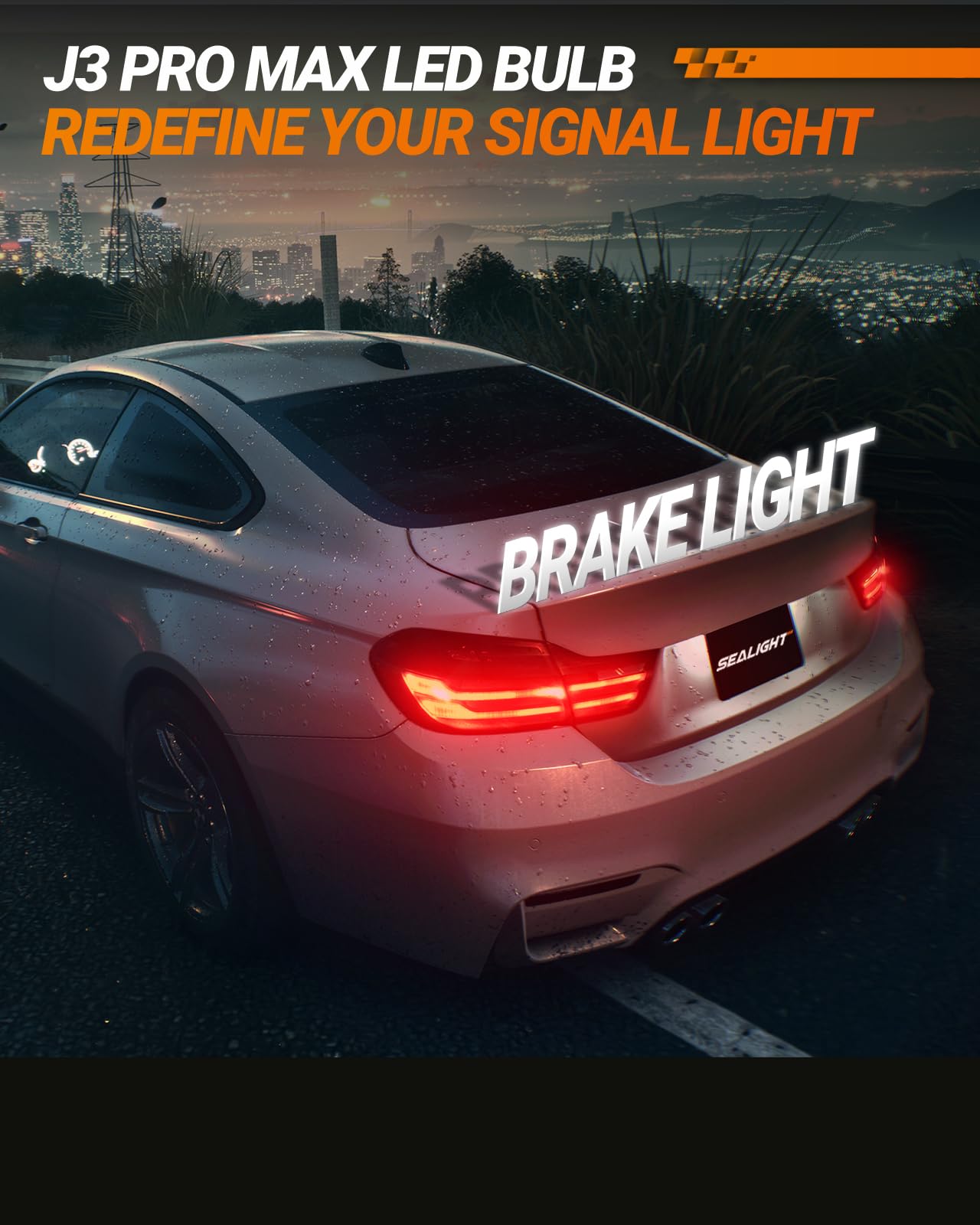 SEALIGHT 3157 LED Bulb Red, LED Brake Light Bulbs with Built in Resistor, 3057 3056 3156 3156 3157NA Anti Hyper Flash Error Free Brake Lights, Tail Lights, Stop Lights, Plug-N-Play, Pack of 2 - Image 3