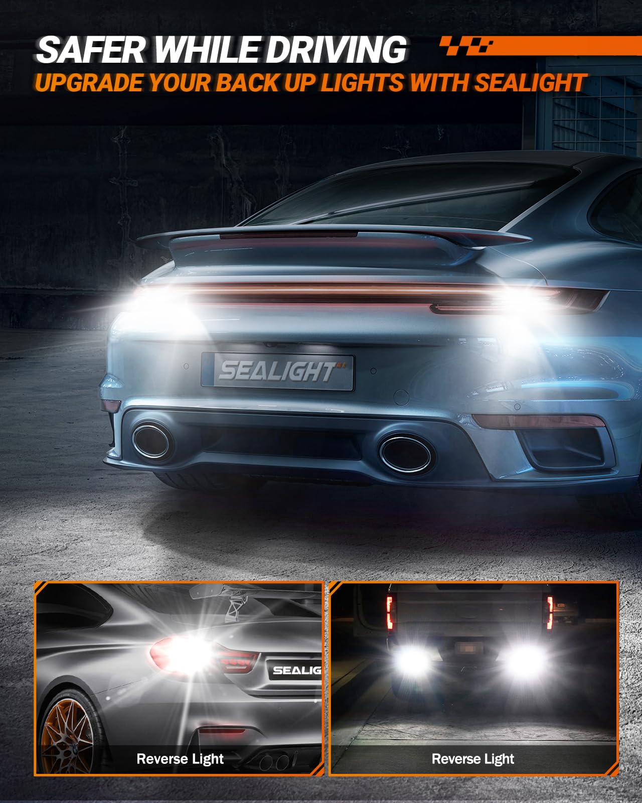 SEALIGHT 3157 LED Bulb Reverse Light, 6500K White 600% Brighter 3156 4114 Led Bulbs, With Built-In Resistor, Anti Hyper Flash Error Free for Backup Tail Parking Daytime Running Signal Light, 2 Pack - Image 5