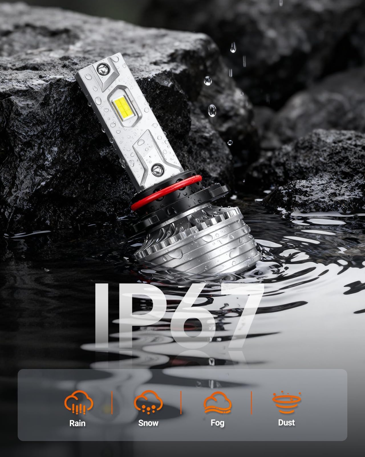 SEALIGHT 9005 Fog Bulbs, 70,000LM Bulbs with 20,000RPM Cooling Fan, Plug and Play, 10 Years Lifespan, Pack of 2 - Image 4