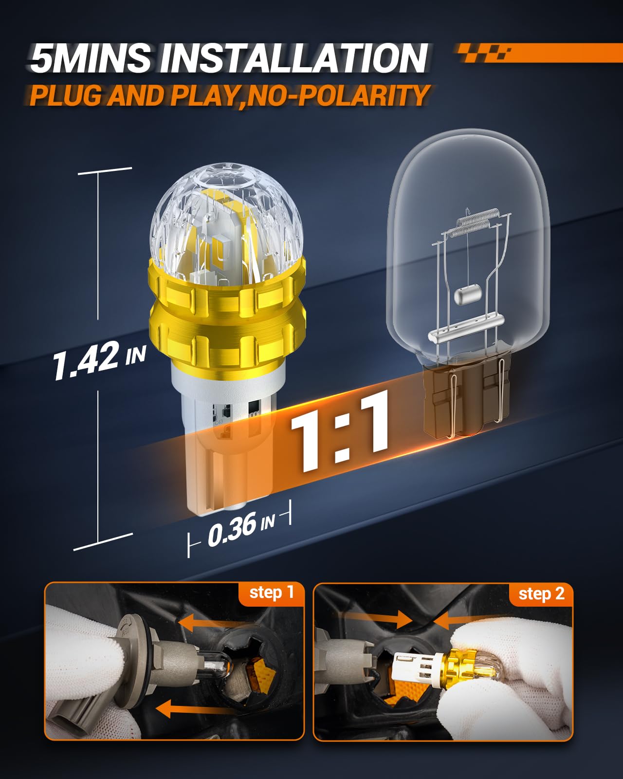 SEALIGHT 912 921 LED Bulb Reverse Light Super Bright 3020SMD Canbus Error Free T15 LED Backup Lights for 906 916 W16W 912 LED Bulb with 360° HD Projector, 6000K White, Pack of 2 - Image 5