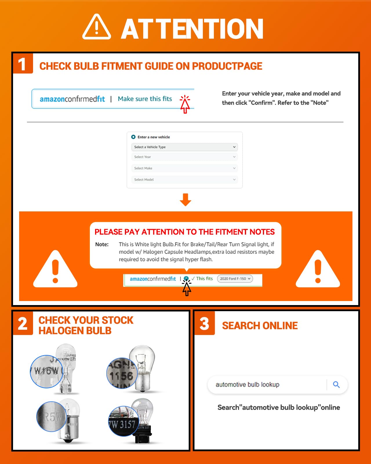 SEALIGHT 912 921 LED Bulb Reverse Light Super Bright 3020SMD Canbus Error Free T15 LED Backup Lights for 906 916 W16W 912 LED Bulb with 360° HD Projector, 6000K White, Pack of 2 - Image 7