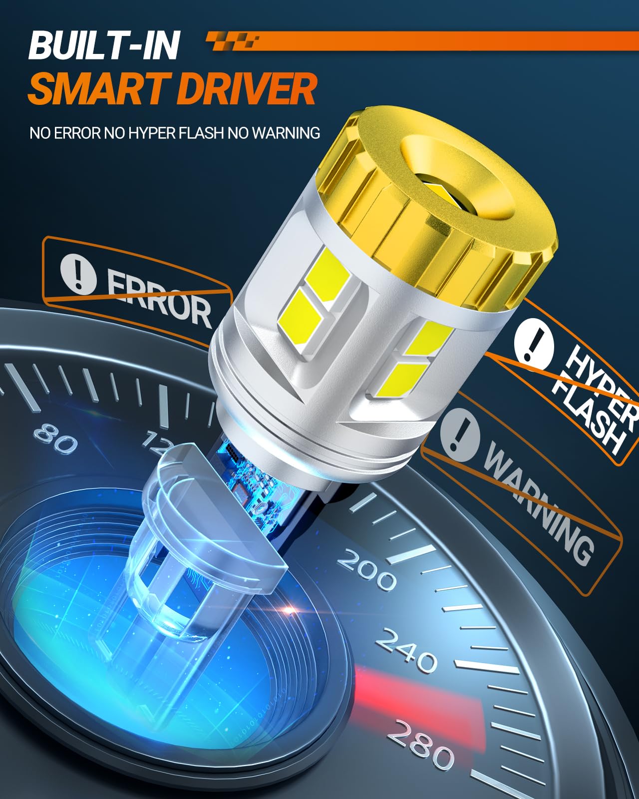 SEALIGHT 921 LED Bulb 6000K White Reverse Backup Light, 1200% Super Bright 912 W16W 906 904 902 922 LED Light Bulb for Tail Light Bulb (2PCS) - Image 5