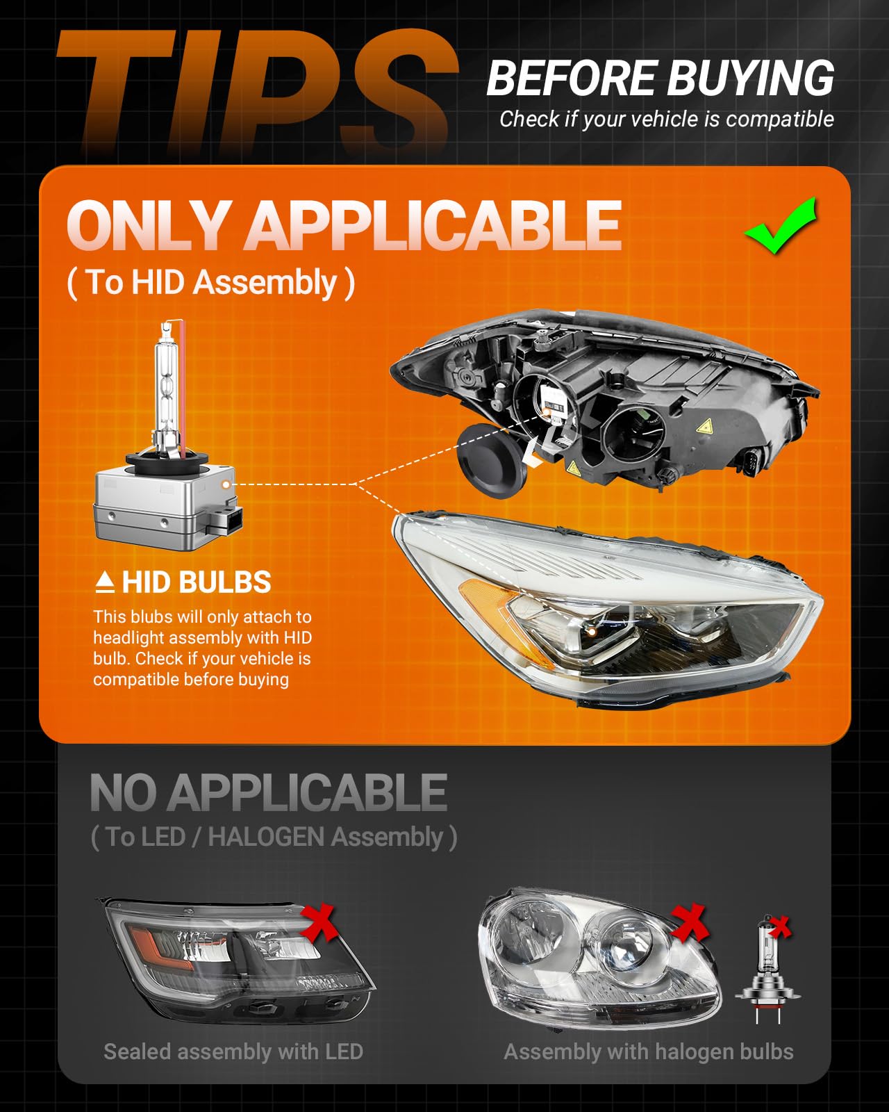 SEALIGHT D1S HID Bulb, 6000K Cool White 400% Brightness, 35W Xenon HID Replacement 66144 66140 85140 85415 (85415C1) Bulbs, Plug and Play Fog Light Bulbs, Pack of 2 - Image 5