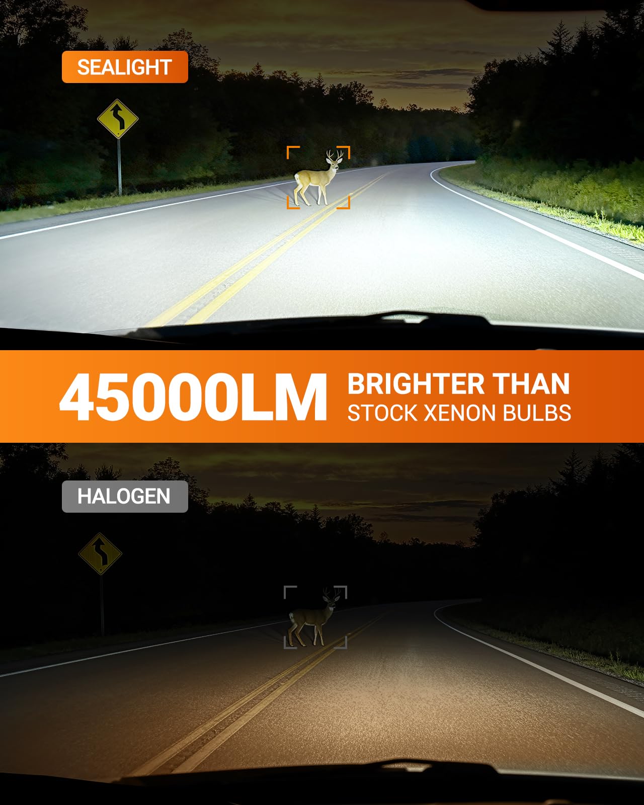 SEALIGHT D2S Bulbs 6500K Cool White Brighter 1:1 Mini Size Plug and Play HID Fog Lights Replacement, IP68 Waterproof 0.01s Instant Start Pack of 2 - Image 3