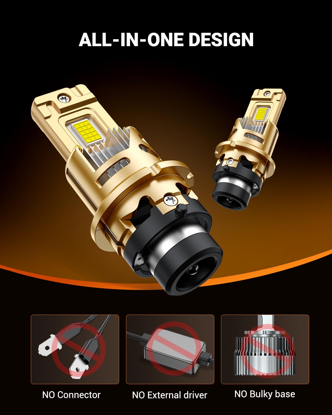 SEALIGHT D2S Bulbs 6500K Cool White Brighter 1:1 Mini Size Plug and Play HID Fog Lights Replacement, IP68 Waterproof 0.01s Instant Start Pack of 2 - Image 7