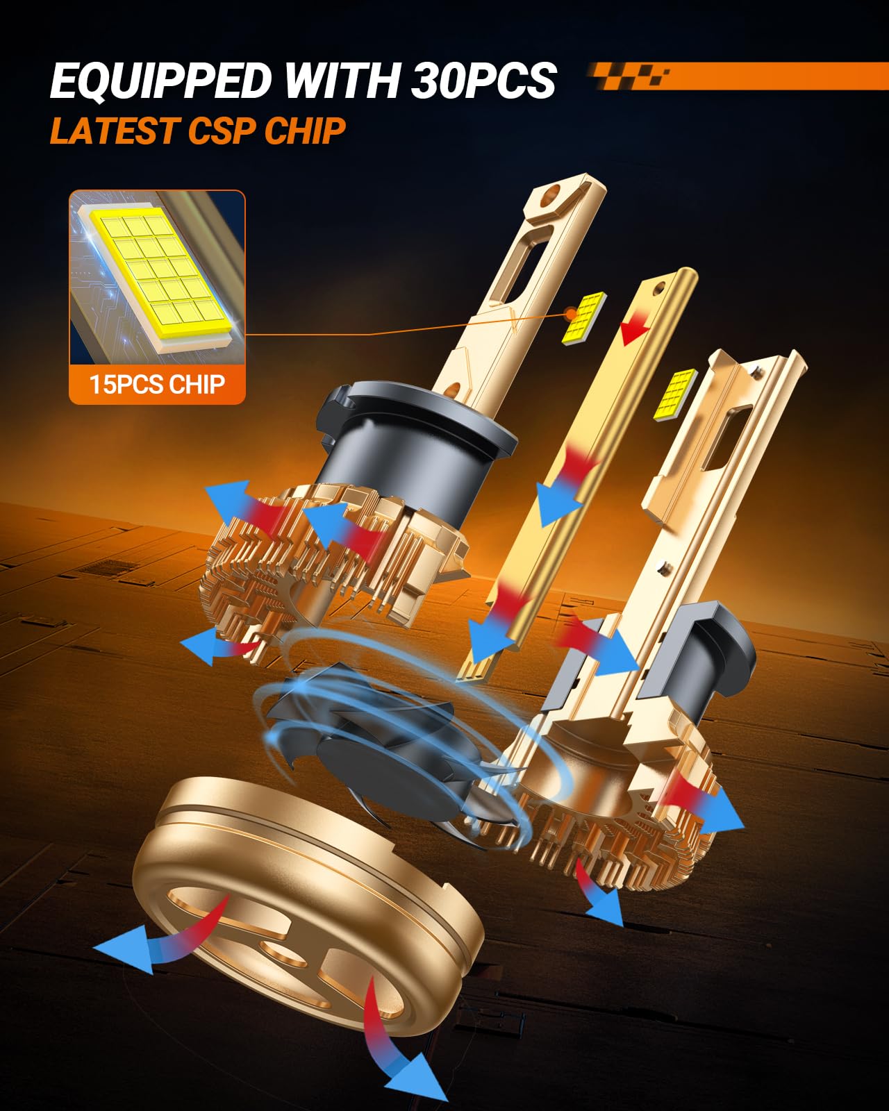 SEALIGHT D2S D2R Bulbs, 6000K Cool White for HID Assembly, HID Xenon Bulbs with 14000RPM Cooling Fan, Pack of 2 - Image 3