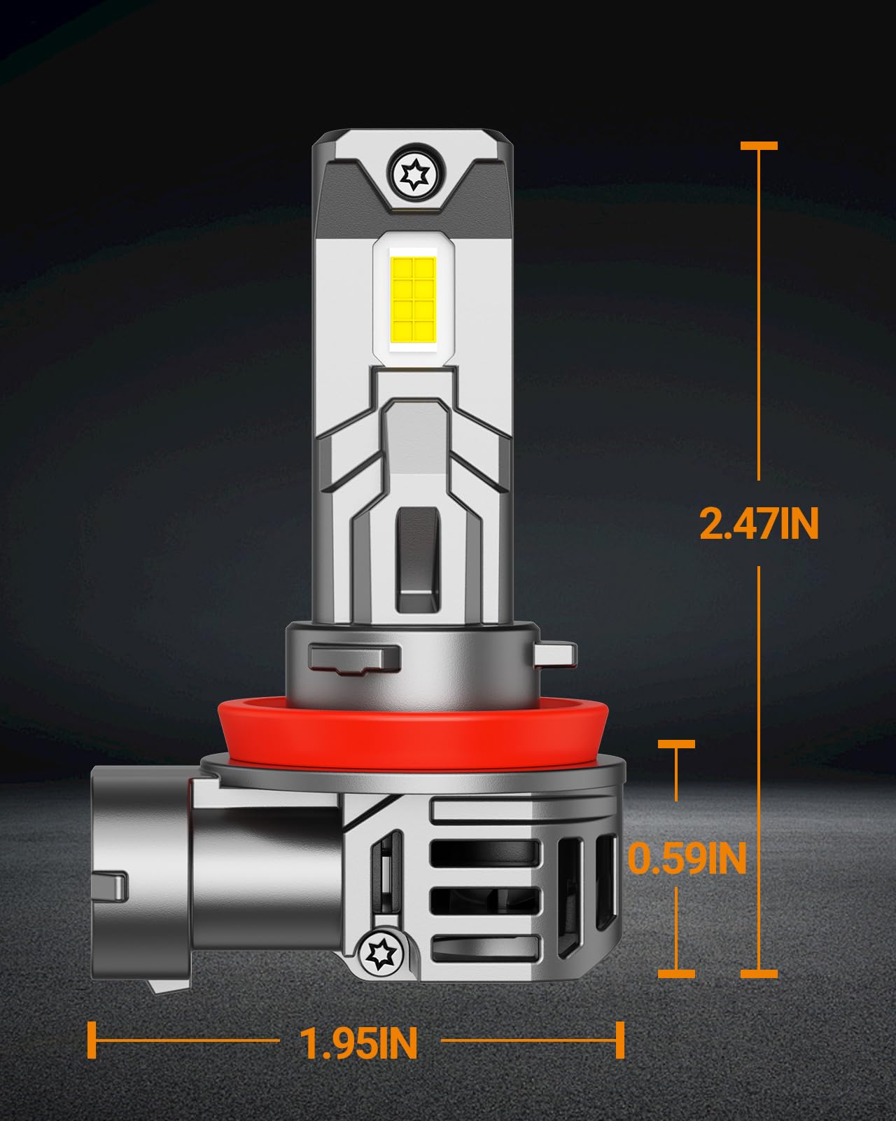 SEALIGHT H11 Fog Bulbs with 6500K White Light, 40000LM Super Bright, 1:1Mini Design H16 Fog Light Bulbs,3 Mins Plug-N-Play, Pack of 2 - Image 7