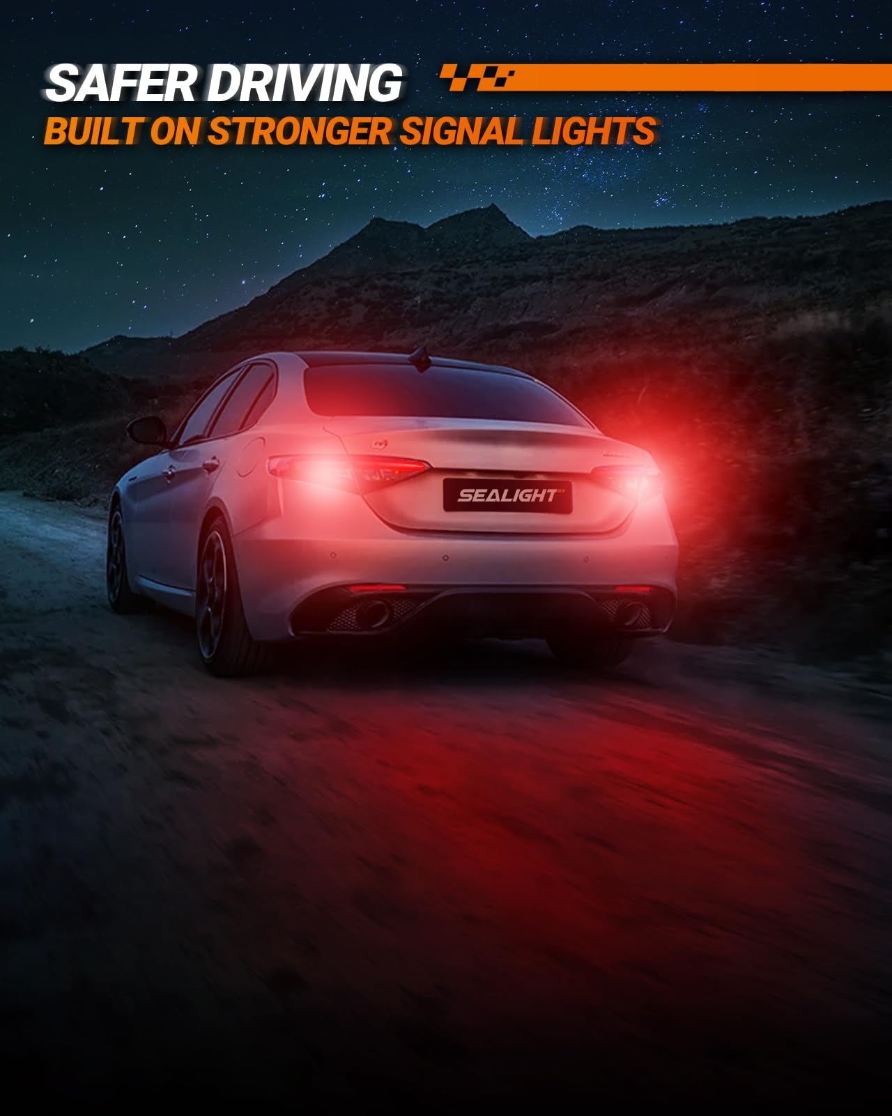 SEALIGHT LED Brake Light Bulbs, 3157 LED Red 3057 4157 T25 3156 Tail Light, 2600 Lumens Red, TailLight with Projector Lenses, Plug N Play for Rear Stop Light, Automotive Parking Light Assemblies, 2PCs - Image 6