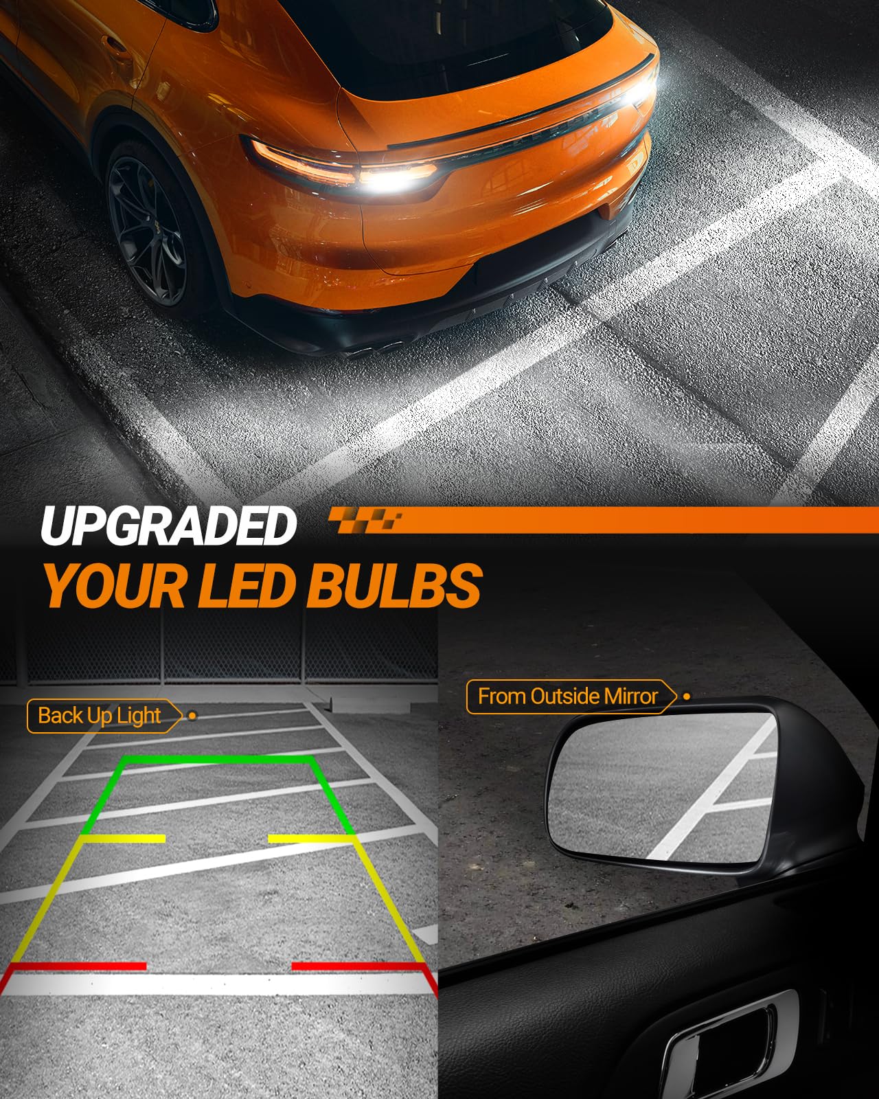 SEALIGHT 921 LED Bulb 6000K White Reverse Backup Light, 1200% Super Bright 912 W16W 906 904 902 922 LED Light Bulb for Tail Light Bulb (2PCS) - Image 3