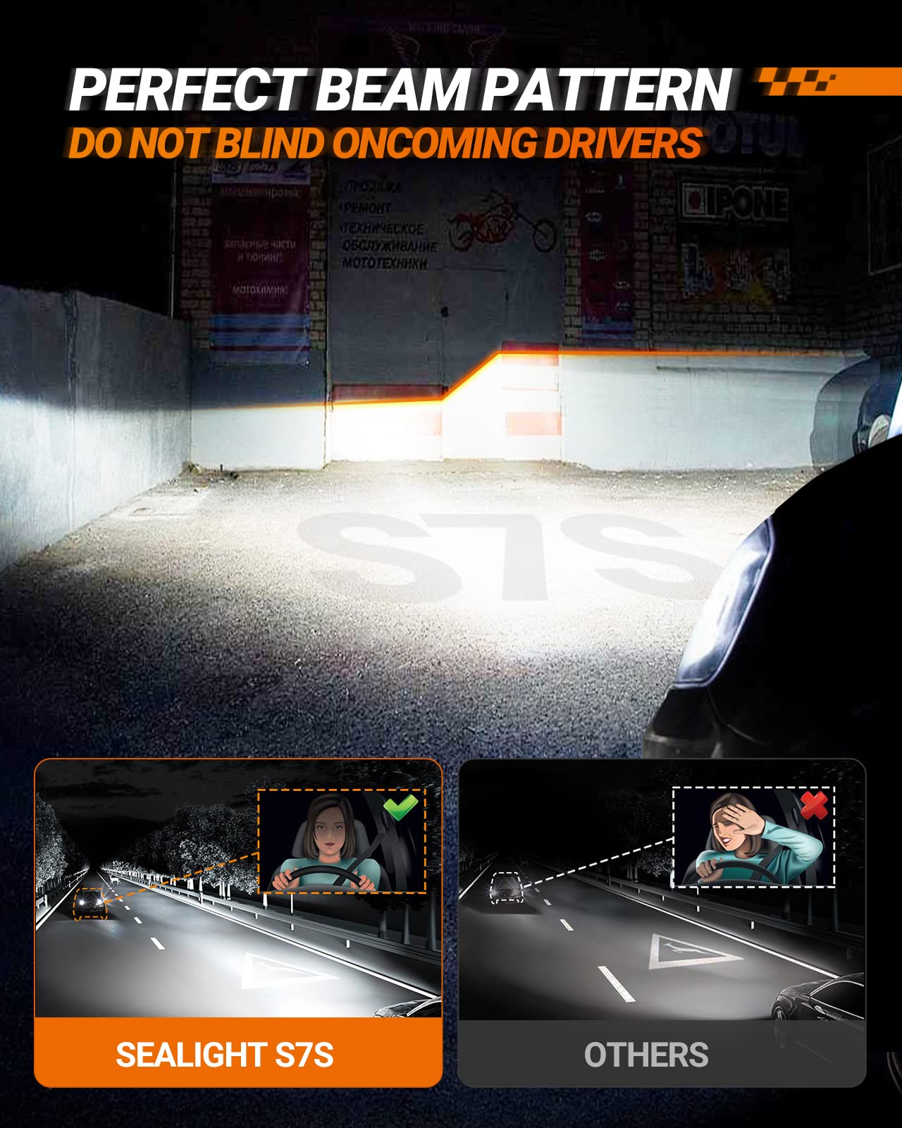 SEALIGHT S7S H9/H8/H11 Fog Lamps, 60000LM Brightest in, 6500K Cool White, 3Mins Easy Installation, 10 Years Lifespan, Plug-N-Play, IP68 Waterproof, 2 Pack - Image 5